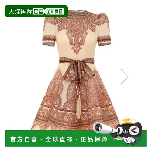 香港直邮ZIMMERMANN 女士连衣裙 9767DF262LAPA AW2支付后1h可退