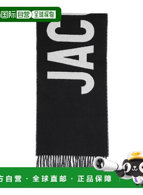 自营jacquemusBlack Wool Logoed L'echarpe Scarf - black 美国