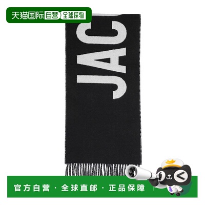 自营jacquemusBlack Wool Logoed L'echarpe Scarf - black 美国