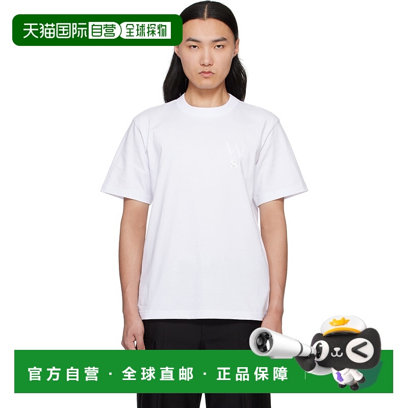 1h可退 香港直邮潮奢 Sacai 男士 白色 WTAPS 联名 Flock Print T