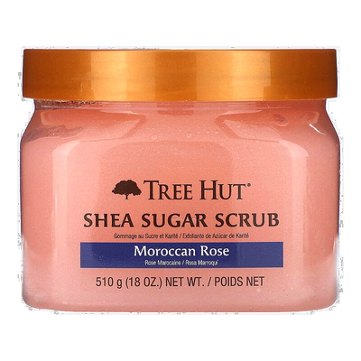 香港直邮Tree Hut乳木果糖磨砂膏摩洛哥玫瑰，18 盎司（510 正品