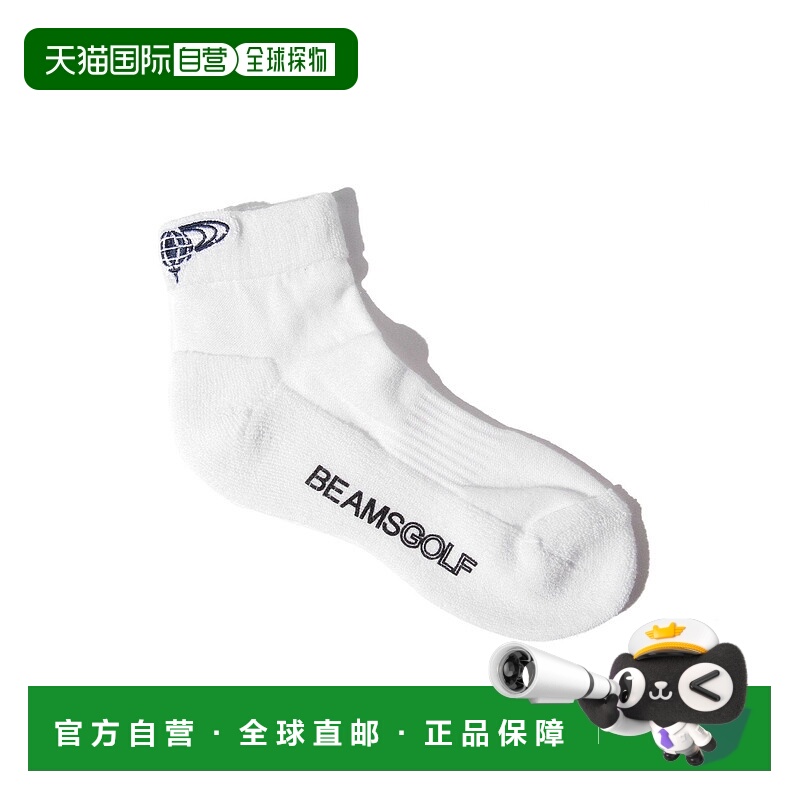日本直邮BEAMS GOLF 刺绣半筒男袜