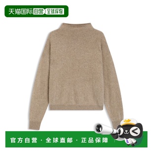 with sweater high neck grey 自营bossWashed dark cashmere