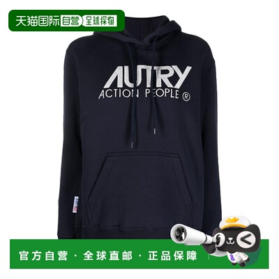 香港直邮AUTRY 女士卫衣 HOIW409B AW2023 黑色 Hoodie icon wom
