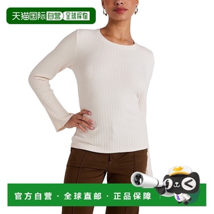 女装 自营 白色 Dahl罗纹圆领T恤 美国直发上衣奥莱 Bella