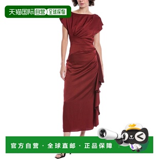 红色 自营Lela Midi连衣裙 Florence 美国奥莱直发 Rose