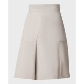 美国直邮Akris 半身裙 女装 双面棉中长裙 不规则褶皱设计