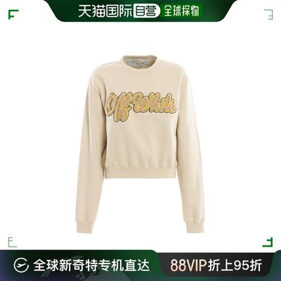 香港直邮OFF WHITE 女士灰白色贴花运动衫 OWBA026E19F30094-4760