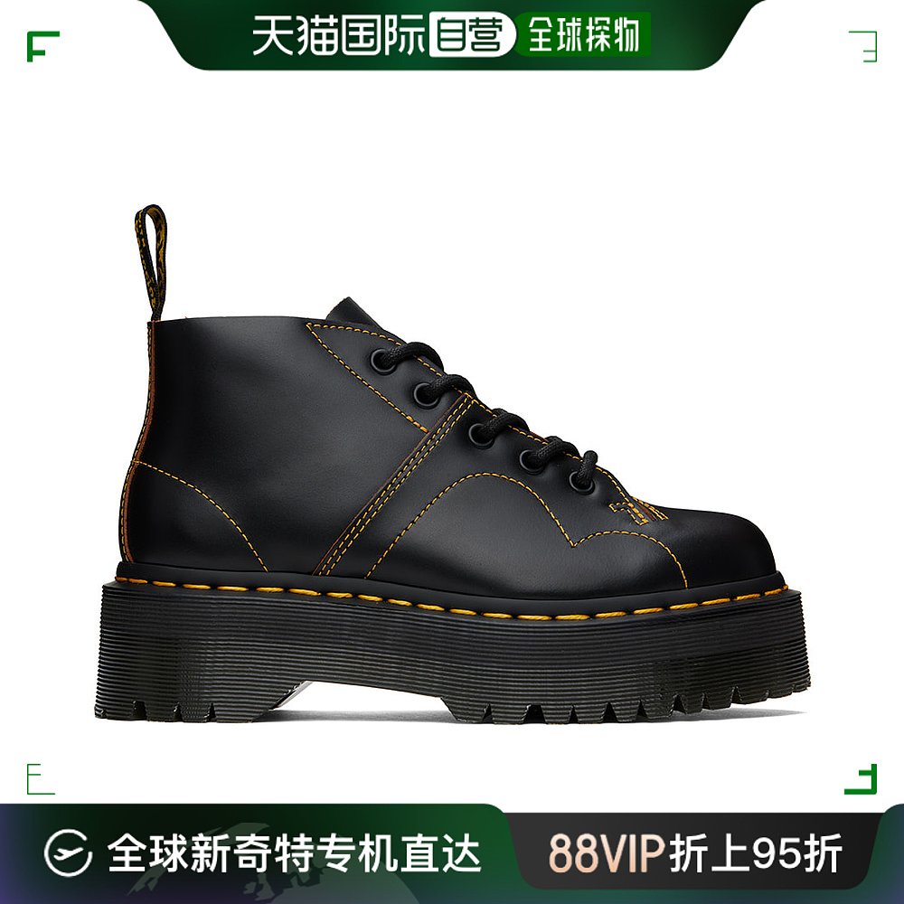 香港直邮潮奢 Dr. Martens 马丁大夫 女士 黑色 Church Platform 女鞋 切尔西靴 原图主图