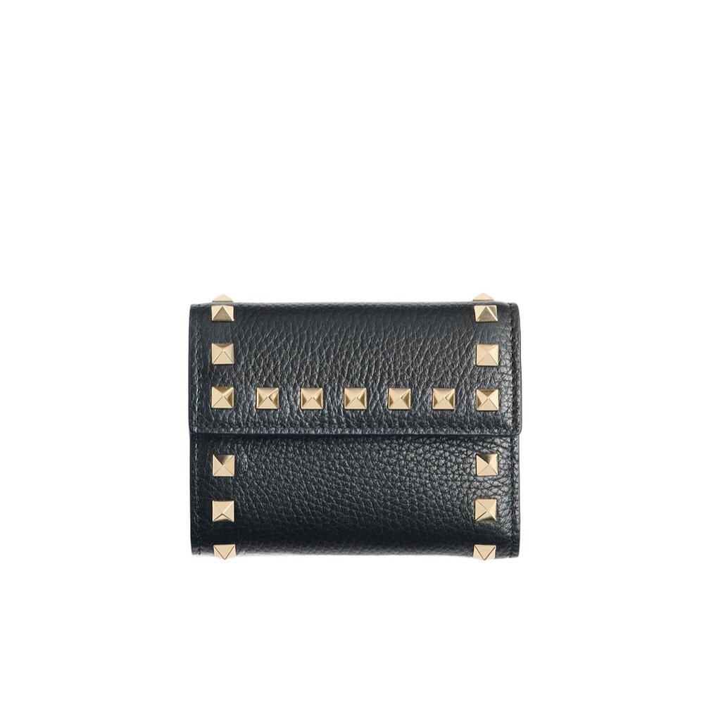 VALENTINO 女士钱包 WP0AJ1VSH0NO SS2025 黑色 徽标钱包