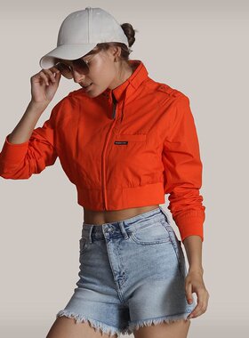 members only【美国奥莱】直发 女士迷你短款机车夹克 - 橙色