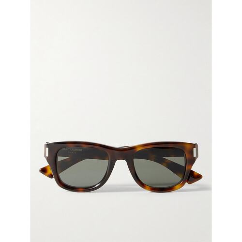 Saint Laurent 圣罗兰 男士 方形框龟甲色醋纤太阳眼镜 SL801