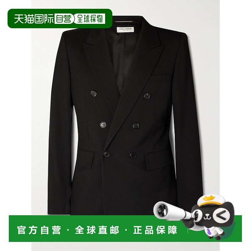 香港直邮1h可退 Saint Laurent 圣罗兰 男士 羊毛华达呢西装外套