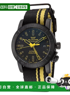 自营Glycine Men's Airman Contemporary 42mm Black Automatic W