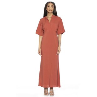 admor 垂褶连衣裙 美国奥莱 Naomi 锈色 直发 alexia