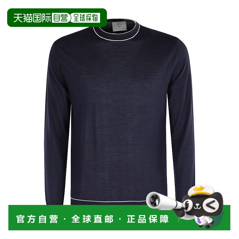 自营 eleventy黑色圆领毛衣-蓝色 美国奥莱直发