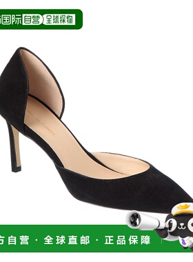 自营Stuart Weitzman Mara 75 D'Orsay Suede Pump - black 美国
