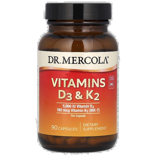 香港直发dr.mercola富含维生素D3K2保护血管系统90粒胶囊补充剂