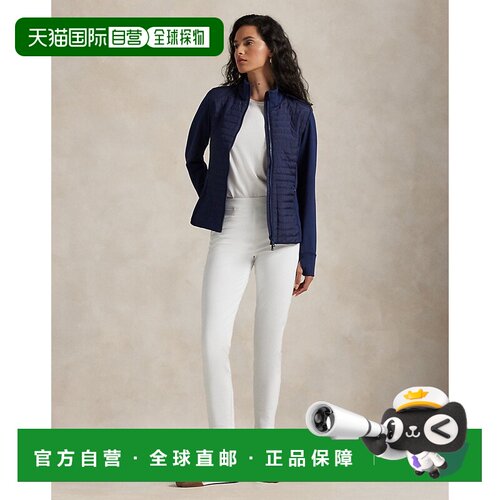 自营欧洲直邮Ralph Lauren拉夫劳伦 女士白色弹力多臂纹长裤