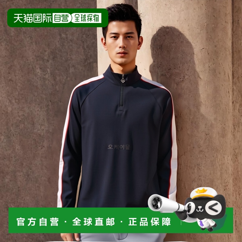 韩国直邮J.lindeberg金 林德伯格外套男女款海军蓝色立领日常