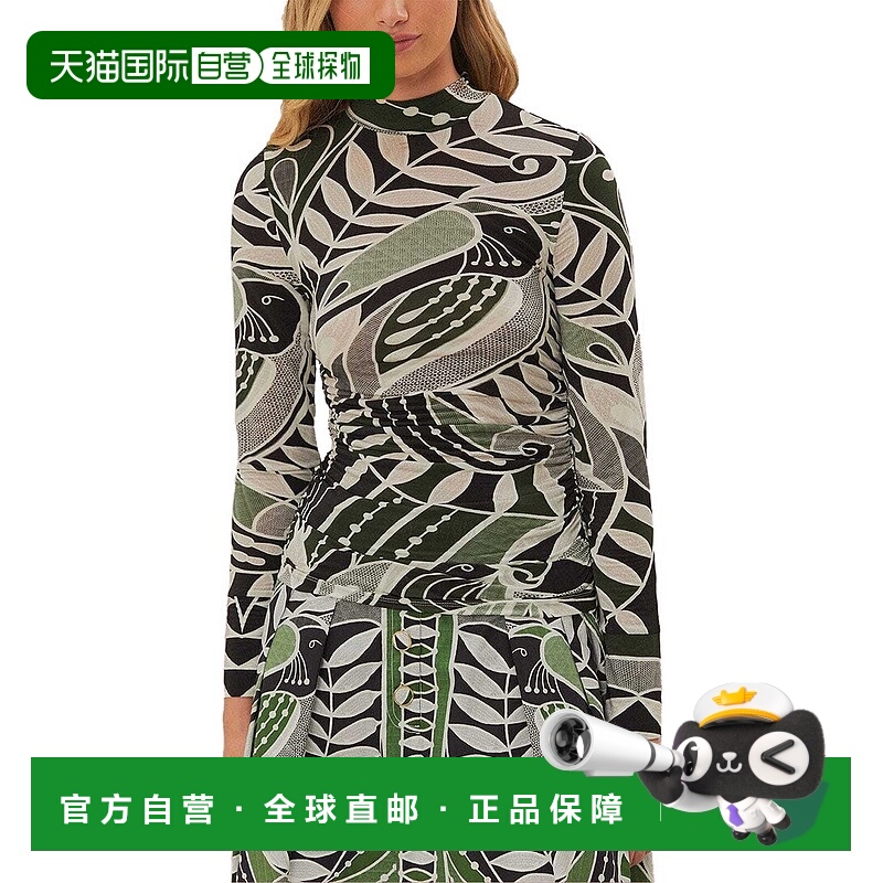 自营Farm Rio Blouse - black 美国奥莱直发