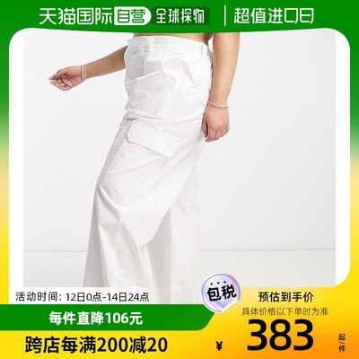 香港直邮潮奢 cotton:on 女士Curve 棉质工装裤子(黑色)
