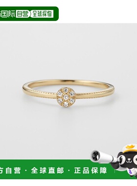 日本直邮日潮 agete 阿卡朵 K10钻石戒指设计玫瑰金色时尚镶嵌
