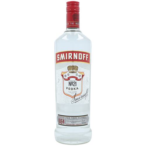 欧洲直邮Smirnoff斯米诺红牌伏特加37.5%1000ml英国