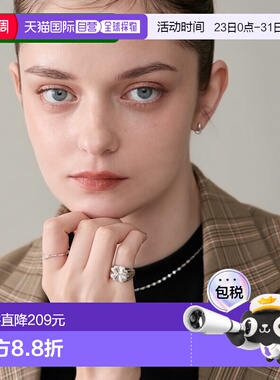 1h可退 日本直邮NOJESS 女装 四叶草造型银质开口戒指 设计感小众