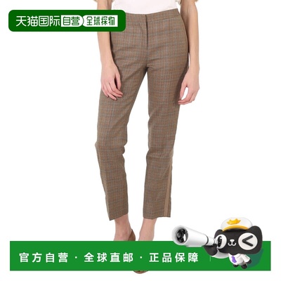自营 Burberry Houndstooth格子定制长裤-米色 美国奥莱直发裤子