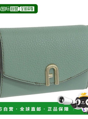 日本直邮FURLA PRIMURA M COMPACT WALLET 三折钱包 皮革 绿色 女