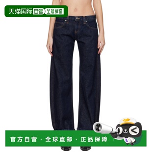 1h可退 香港直邮潮奢 KHAITE 女士 海军蓝 Karo 牛仔裤 118090804