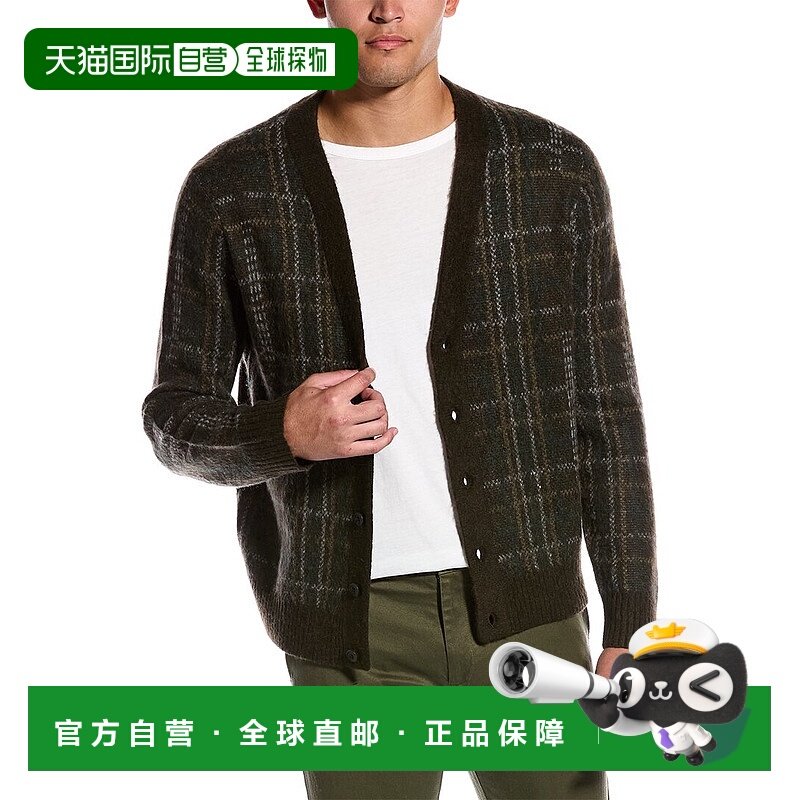 自营Vince Wool & Alpaca-Blend V-Neck Cardigan - brown 美国奥