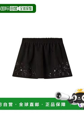 香港直邮GOLDEN GOOSE 女士 details 棉混纺花朵珠片水晶中长半身