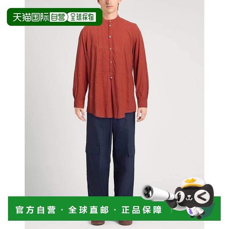 1h可退 【美国直邮】massimo alba 男士 衬衫亚麻条纹长袖