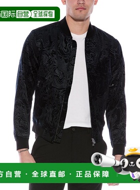 自营BOSS Hugo Boss Burnout Velvet Slim Fit Jacket - blue 美