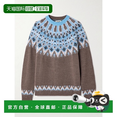 1h可退 香港直邮潮奢 Staud 女士 Zane 'Fair Isle' 羊毛混纺毛衣