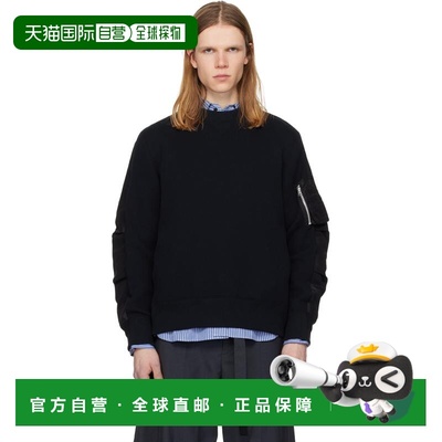 1h可退 香港直邮Sacai 男士 黑色 Sponge Sweat Pullover 套头衫