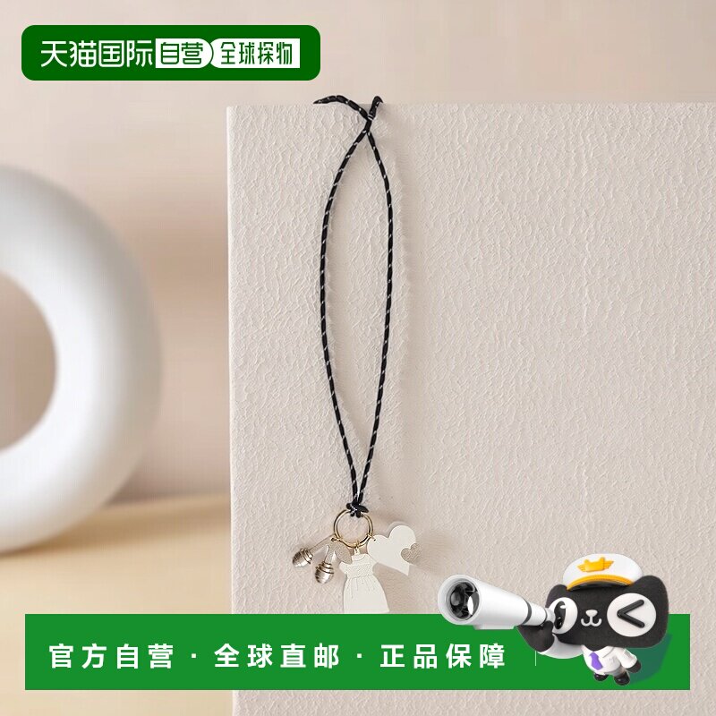 自营欧洲直邮Bonpoint小樱桃 Jayo女童项链米白色皮革吊坠挂件图片
