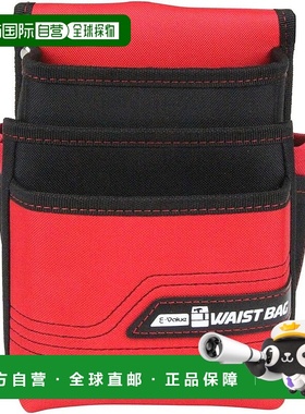 【日本直邮】E Value壶三 工具袋/腰袋 3层 红色 EWB-3D-RD