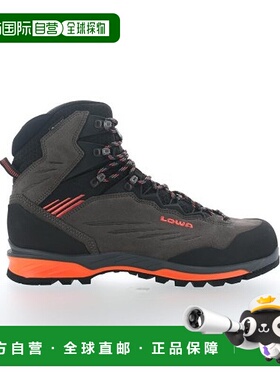自营欧洲直邮LOWA CADIN II GTX MID男士灰色/橙色防水科技面料登