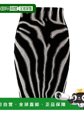 香港直邮BALMAIN 女士半身裙 FF0LC285JL13EAB AW2025 花色 Zebra