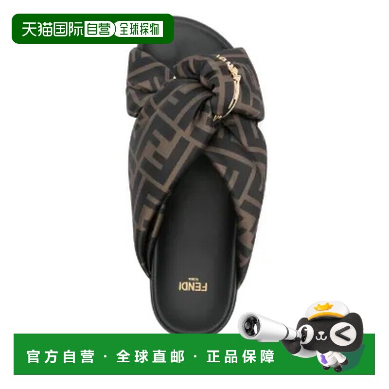 香港直邮FENDI 女士凉鞋 8X8645AE7SF0R7V SS2026 棕色 SLIDE RAS