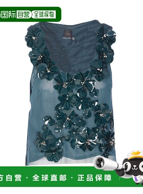 香港直邮PINKO 女士背心吊带 106029A2ZMXX0 AW2025 绿色 亮片细