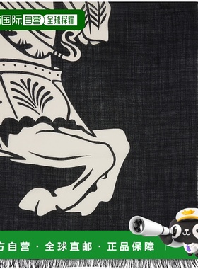 香港直邮潮奢 Burberry 巴宝莉 女士 黑色 & 白色 Wide EKD Wool