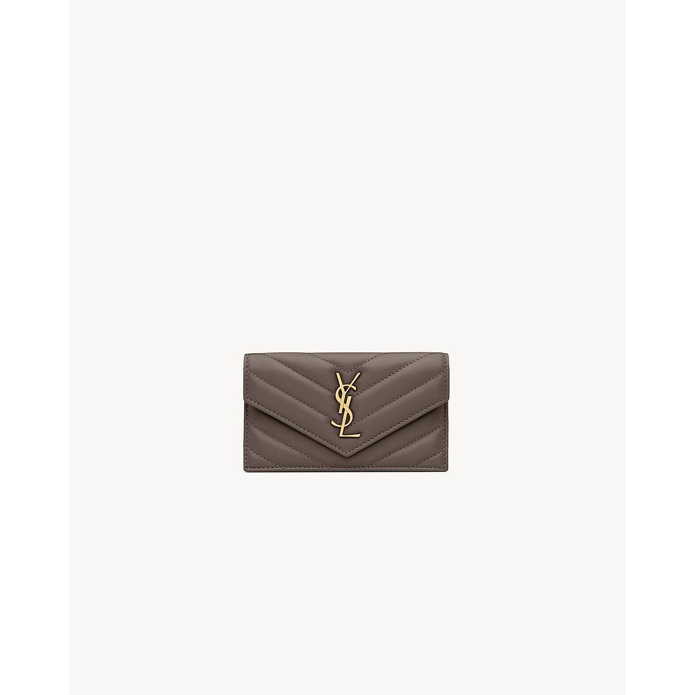 YSL (2025) CASSANDRE FRAGMENTS 小羊皮翻盖卡包