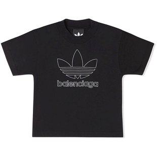 美国奥莱 Adidas Balenciaga 黑色 恤 直发