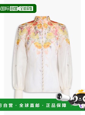 1h可退 香港直邮ZIMMERMANN 女士 印花亚麻真丝混纺衫 1120TS243R