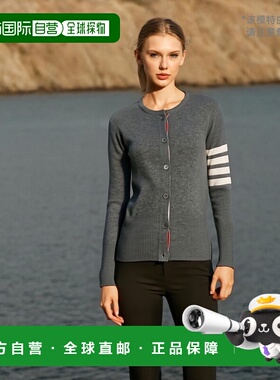 香港直邮THOM BROWNE 女士针织衫 FKC002A00011035 CO 灰色开衫