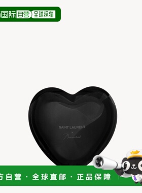 欧洲直邮YSL圣罗兰 YSLxBaccarat联名系列黑色水晶心形摆件男女通
